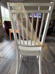 wedding chair sashes champagne