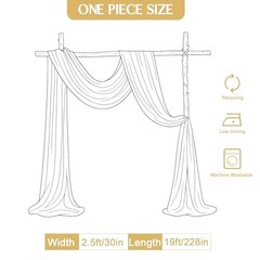 4 Panels Wedding Arch Draping Fabric 30″ x W(30″) x H(19ft), 4 Panels Burgundy
