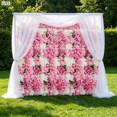 6 Pcs Artificial Flower Wall Panel, Artificial Floral Wall Decoration Backdrop