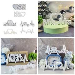 Handmade Love Sign Stand Ornament Silicone Mold for Wedding Decors