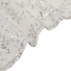 5 SILVER Embroidered Sequin CHAIR SASHES Party Events Decorations Supplies