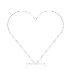 Heart-shape Wedding Arch Frame for Floral Balloon Wedding Photograph Decorations