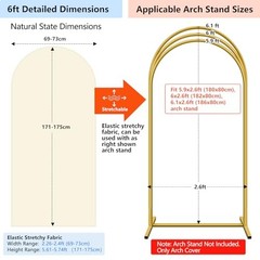 Arch Backdrop Cover 7.2 ft, 6ft, Wedding Arch Covers 7.2 ft, 6 ft Beige