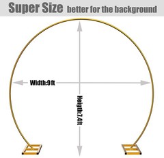 LANGXUN 9ft Large Size Metal Circle Balloon Arch Stand Decoration, Indoor Out…