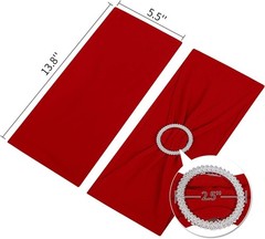 Transform Your Event with 100pcs Washable Red Spandex Chair Sashes – 14-20in