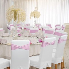 Transform Your Event with 50PCS Stretch Spandex Chair Sashes – Wedding Decor
