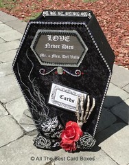 Coffin Wedding card boxHalloweenblackgothicfabriccustompersonalizeddecor
