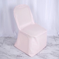50 Blush POLYESTER BANQUET CHAIR COVERS Wholesale Wedding Party Decorations