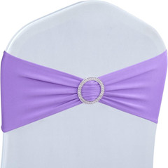 Spandex Chair Sashes Bows Premium Stretch Chair Cover Band with Buckle Slider