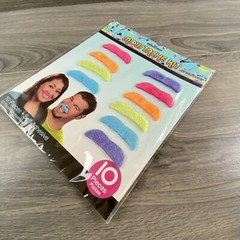 Awesome 80’s Party Pack Assorted Color Mustaches Accessory Fabric 2″