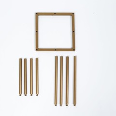 10″ GOLD Square 8-Tubes Minimalist Base Design Flower Vase Centerpiece Wedding