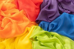6 Piece Rainbow Sheer Window Panel Colorful Backdrop Bright Curtains Set for …