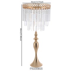 31.49” Tall Flower Holder for Wedding Crystal Flower Stand, Weddings Decoration