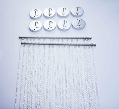 15 feet Iridescent Crystal Beaded CEILING DRAPE CURTAIN Backdrop Decorations