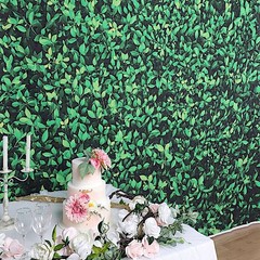 8 ft x 8 ft Printed Vinyl Greenery Banner Photo Backdrop Party Event Decorations