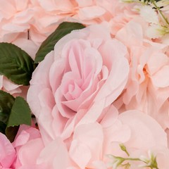 6PCS Pink Artificial Flower Panel Wedding Party Background Floral Decor Wall