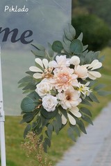 Faux Flower Swag Set of 2 for Wedding Welcome Signs Floral Swag Wedding