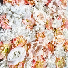 5PCS Artificial Silk Flower Wall Panel Floral Backdrop Party Wedding Decoration！