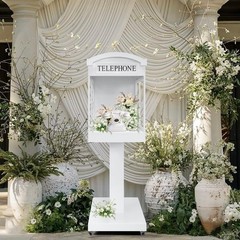 Wedding Phone Booth Audio Guest Book, Portable Venue Decoration for Guest