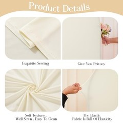 Beige Arch Backdrop Cover Set of 2 Beige Arch Cover 6FT + 7.2 FT Beige – 2 Pack