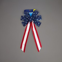 USA Patriotic American Flag Bow 19” Decoration 4th of July Memorial Day Lot of 2