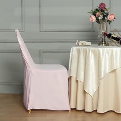 50 Blush POLYESTER BANQUET CHAIR COVERS Wholesale Wedding Party Decorations