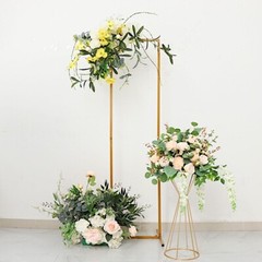 7 ft Gold Metal Floral Display Frame Rectangle BACKDROP STAND Wedding Arch Event