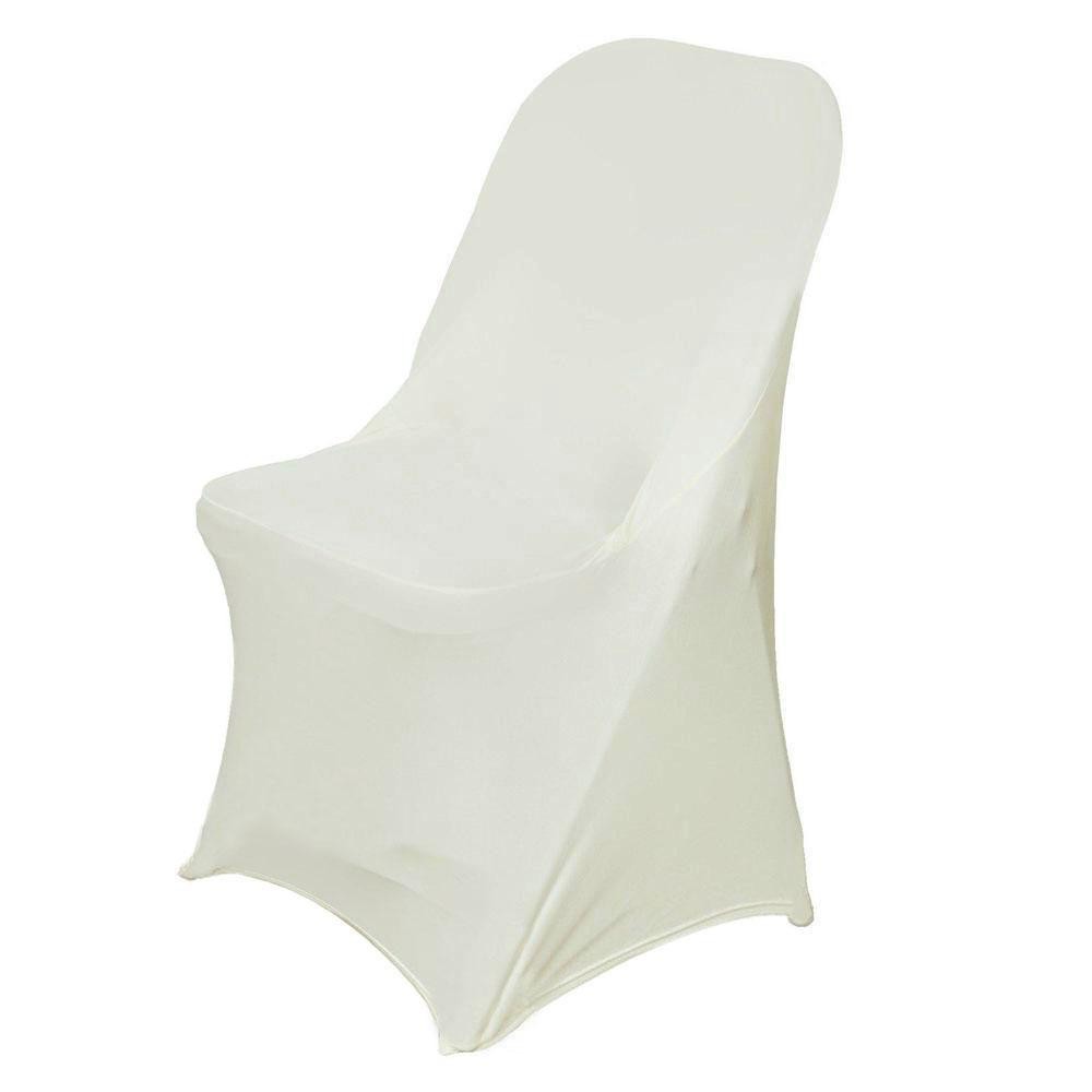 100 IVORY Folding Stretch SPANDEX CHAIR COVERS Wedding Supplies Home Decorations