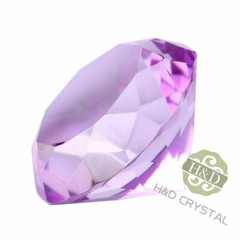 200mm Huge Purple Crystal Diamond Paperweight Wedding Centerpieces Gifts
