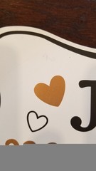 JUST Married Car Magnet Wedding Sign Decoration Fridge Gold & Black Lg 12″x7.5″