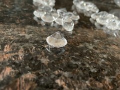 Lot of Approximately 80 Clear Acrylic Faux Diamond Confetti Party Decor