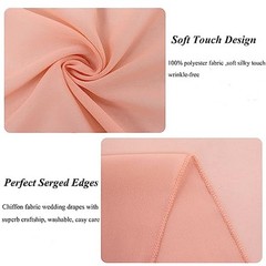 Wedding Arch Draping Fabric Pink Chiffon Fabric 29″W x 240″L (Pack of 1) Peach