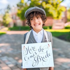 Ring Bearer Wedding Sign & Flower Girl Ceremony Decorative Sign Classic Here …
