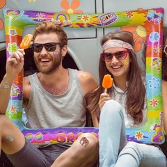 Boho Inflatable Photo Frame, Peace & Love Party Decorations, Hippie Birthday…