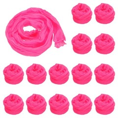 15Pcs Stocking Flower Fabric 65cm/26″ for DIY Mesh Flowers Making, Magenta