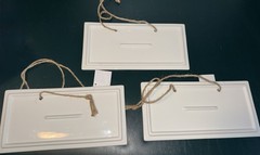 New Rectangular Ceramic Hanging Tiles 10.12 x 4.96 x 0.43 Crafts Weddings