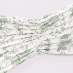 5 Dusty Sage Floral Spandex Ruffled CHAIR SASHES Wedding Party Home Decorations
