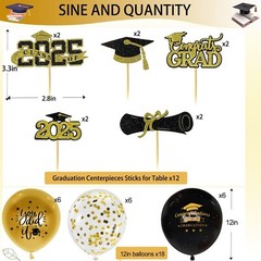 Graduation Decorations 2025 Set include Class of 2025 Backdrop, Congrats Grad…