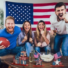 6 Pcs 4th of July Table Decorations Memorial Day Centerpiece Wooden Patriotic…