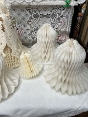 VTG Honeycomb Wedding Bells Lot Of 9 Halllmark American Greetings Doublglo