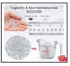 Clear Glass Diamonds 500PCS Crystal Gems Pirate Treasure 10Mm Fake Diamond
