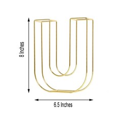 GOLD 8″ tall 3D Metal Wire Letter U Party Wedding Reception Backdrop Supplies