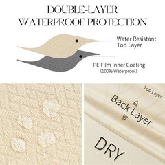 MOSAYT 100% Waterproof Dining Room Chair Covers Set of 6, Super Fit Stretch J…