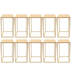 10pcs 24″ tall Matte Gold Geometric Metal Stands Wedding Flower Vase Holders NEW