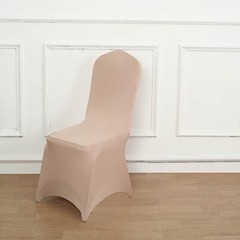 10 Nude Spandex Fitted Banquet Chair Covers Wedding Party Reception Decorations