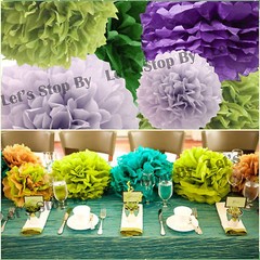 10X Tissue Paper Pom-Poms 12″ Flower Ball Wedding Party Home Crafts Decoration