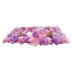 6X Artificial Flower Walls Silk Rose Hydrangea Floral Panels for Wedding 15*15in