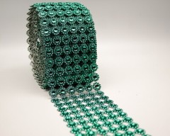 10YD Hunter Diamond Bling Mesh Rhinestone Ribbon Wrap Wedding Decoration 4″