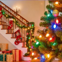 Couah C7 LED String Lights-25Ft Ceramic Vintage Multicolor Lights with 27 Col…