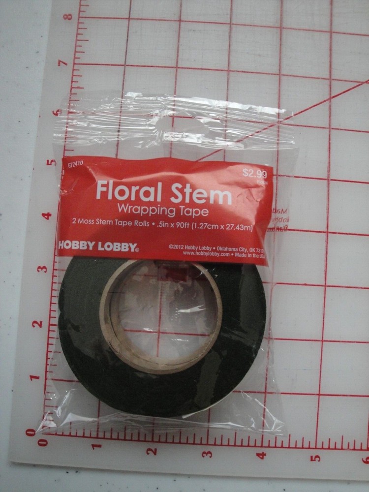 New in package – 2 pcs .5 inch x 90 feet Hobby Lobby Floral Stem Wrapping Tape